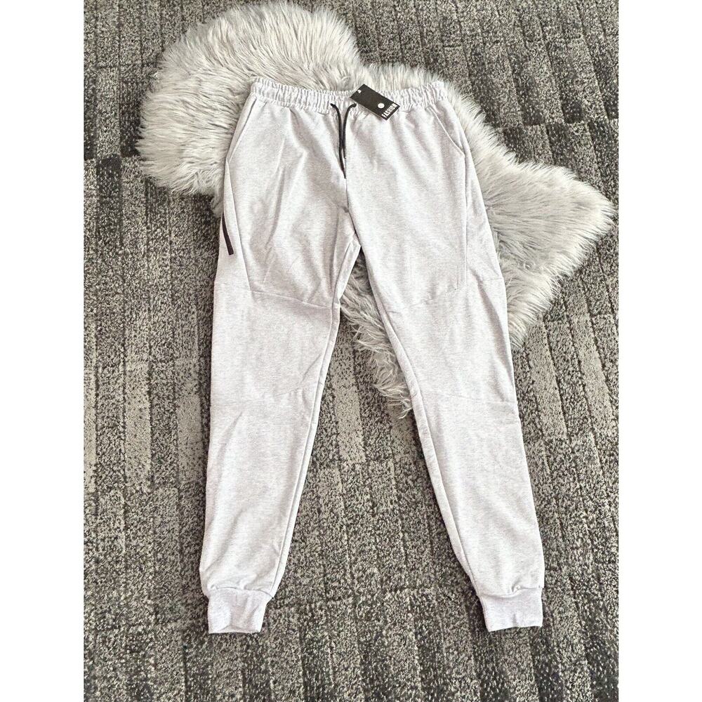 Men's Grey‎ Fashion Joggers Size XL- Drawstring -Running- Activewear